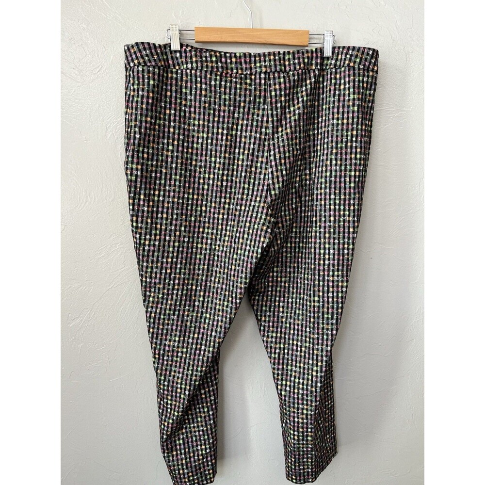Joseph Ribkoff Multicolor Checkered Pants Women’s Size 22 Gingham Style 211376 - Picture 5 of 8